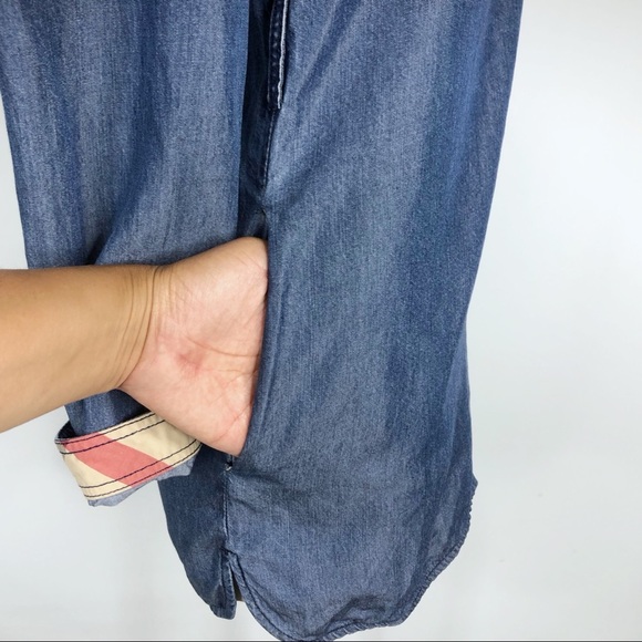 Authentic Burberry Brit Denim Button Tunic Dress - Picture 6 of 8